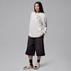 조던 플라이트 여성 오버사이즈 긴팔 티셔츠