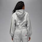Jordan Flight Fleece x Howard University Women's Full-Zip Cropped Hoodie