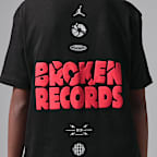 Playera Broken Records para niños talla grande Jordan