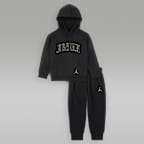 Conjunto de 2 piezas de sudadera con gorro sin cierre infantil Jordan "See Me Shine"