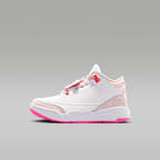 Jordan 3 Retro Little Kids' Shoes - Pearl Pink/Pink Bloom/Pink Glow/Hyper Orange