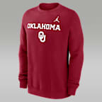 Oklahoma Sooners Primetime Primary Stack Men's Jordan College Pullover Crew