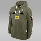 Michigan 2025 Military Appreciation Men's Jordan Brand Dri-FIT College Pullover Hoodie