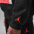 Conjunto de sudadera sin cierre de 2 piezas AJ6 para niños talla pequeña Jordan Brooklyn Fleece