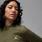 Vestido de manga larga de tejido Knit de medio cierre para mujer Jordan