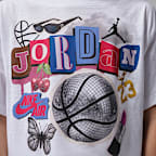 Playera Air con collage para niños talla pequeña Jordan