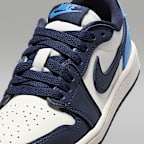Jordan 1 Retro Low 'Obsidian' Younger Kids' Shoes