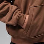 Sudadera con gorro de piel sintética de cierre completo Jordan Flight para hombre