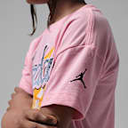 Jordan Little Kids' She's On Fire Script T-Shirt