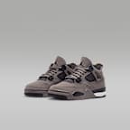 Jordan 4 Retro 'Cave Stone and Black' Younger Kids' Shoes