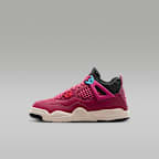 Tenis para niños pequeños Jordan 4 Retro "She's A Star" - Remolacha dulce/Sombrío apagado/Tiza/Rosa desierto