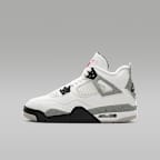 Air Jordan 4 Retro "White Cement" Big Kids' Shoes