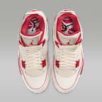 Air Jordan 4 Retro 'Pale Ivory and Tough Red' Women's Shoes