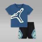 Conjunto con shorts para bebé (12-24 meses) Jordan Air Heat Map - Negro