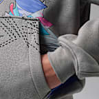 Sudadera con gorro sin cierre de tejido Fleece con gráfico oversized para hombre Jordan Brooklyn