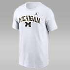 Men's Nike College T-Shirt Michigan Wolverines Blitz - White