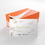 La tarjeta de regalo digital Nike llega por correo electrónico en aproximadamente dos horas o menos