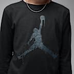 Playera de manga larga Jumpman Drip para niños talla grande Jordan