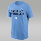 North Carolina Courtside Basketball Men's Jordan Brand Dri-FIT College T-Shirt - Light Blue