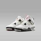 Air Jordan 4 Retro 'White Cement' Older Kids' Shoes