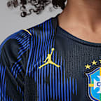 Brazil 2026 Stadium Away Little Kids' Jordan Dri-FIT Soccer Replica Jersey