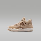 Tenis para niños de preescolar Jordan 4 Retro - Cáñamo/Marrón verdoso claro