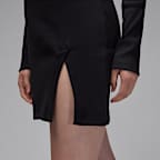 Vestido de manga larga de tejido Knit de medio cierre para mujer Jordan