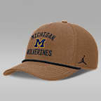 Gorra universitaria marca Jordan ajustable para hombre Michigan 2026 Military Appreciation Rope Rise