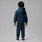 Conjunto de 2 piezas con sudadera con gorro sin cierre para niños talla pequeña Jordan Brooklyn Fleece