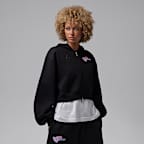 Sudadera con gorro cropped de cierre completo para mujer Jordan Brooklyn Space Jam Fleece