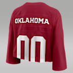 Oklahoma Jersey Women's Jordan Brand Dri-FIT College Cropped Top