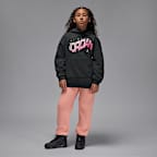 Jordan Jumpman Club Big Kids' Oversized Satin Pullover Hoodie