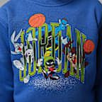 Conjunto de duas peças com camisola de gola redonda com design em arco Space Jam 30 Jordan para criança