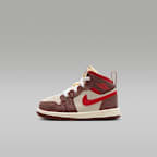 Tenis para bebé e infantil Jordan 1 Mid SE - Leche de coco/Poni oscuro/Vainilla pálido/Rojo universitario