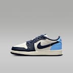 Air Jordan 1 Low OG "Obsidian" Big Kids' Shoes - Obsidian/Sail/University Blue