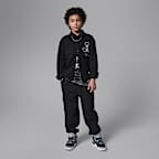 Playera de manga larga de tejido Knit para niños talla grande Jordan Court of Legends