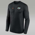 Playera universitaria de manga larga marca Jordan Dri-FIT para hombre Florida Sideline Legend Small Logo
