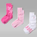 Chaussettes mi-mollet en dentelle florale Jordan pour enfant (3 paires)