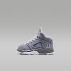 Jordan 5 Retro "Wolf Grey" Baby/Toddler Shoes - Light Graphite/Wolf Grey/White