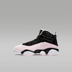 Jordan 6 Rings Little Kids' Shoe - Black/Anthracite/White/Pink Foam