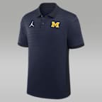 Michigan Sideline Victory Stripe Men's Jordan Brand Dri-FIT College Polo