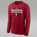 Oklahoma Sideline Men's Jordan Brand Dri-FIT College Long-Sleeve T-Shirt