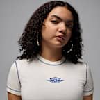 Playera de manga corta cropped para mujer Jordan Rare Air