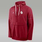 Oklahoma Sideline Anorak Men's Jordan Brand College 1/2-Zip Hooded Jacket