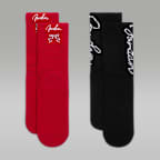 Jordan Big Kids' Sparkle Mesh Half Crew Socks (2 Pairs)