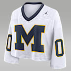 Michigan Logo Women's Jordan Brand Dri-FIT College Cropped Jersey