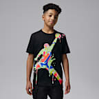 Playera Jumpman Paint Spill para niños talla grande Jordan Super Splash