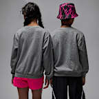 Playera con cuello redondo para niños talla grande Jordan Brooklyn French Terry