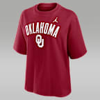 Oklahoma Arch Over Logo Boxy Women's Jordan Brand College T-Shirt