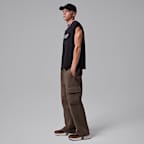 Oversized Jordan Brooklyn-cargobukser i fleece til mænd